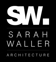 SARAHWALLERARCHITECTURE logo white black architecture GIF
