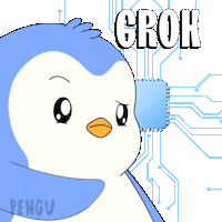 Think Artificial Intelligence Sticker by Pudgy Penguins