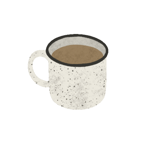 Cafe Sticker by Raquel Coicev