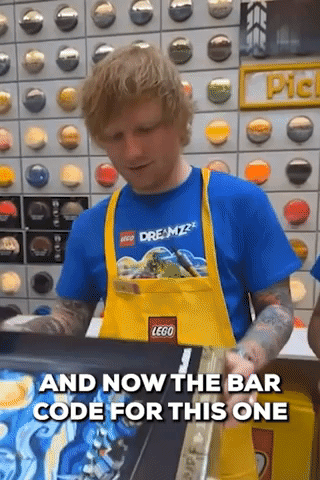 Ed Sheeran Working at Store Check-Out