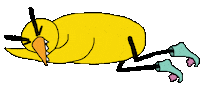tired snooze Sticker by Angry Duck