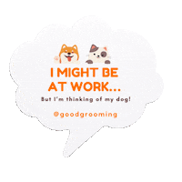 GoodGrooming thinking working might goodgrooming Sticker
