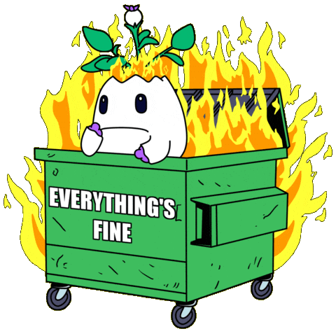 Nervous Its Fine Sticker by Magic Eden