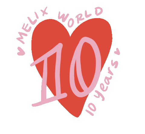 10 Years Heart Sticker