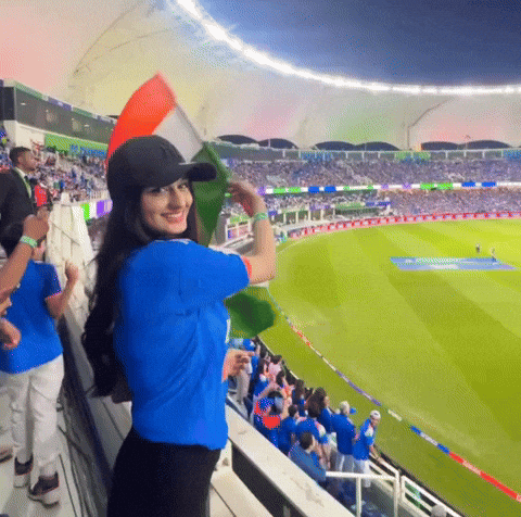 Tri Colour Cheering GIF