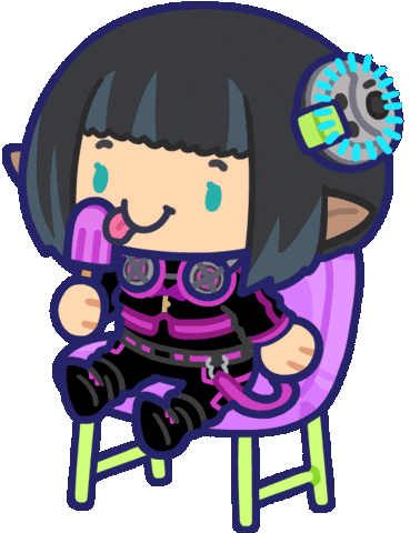 Final Fantasy 14 Eat Ice Cream Sticker by Ng Khai Hong
