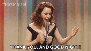 Rachel Brosnahan Thank You GIF by The Marvelous Mrs. Maisel
