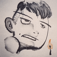 wibbly-wobbly awaken from an illusion GIF