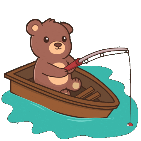 Gone Fishing Fish Sticker by BEARISH