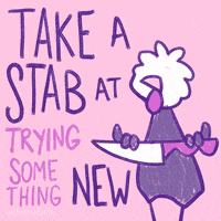 suchgoodbirds pink purple inspiration knife GIF