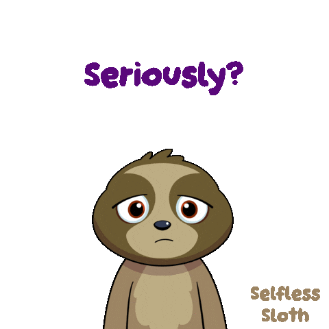 Sloth Seriously Sticker by VeeFriends