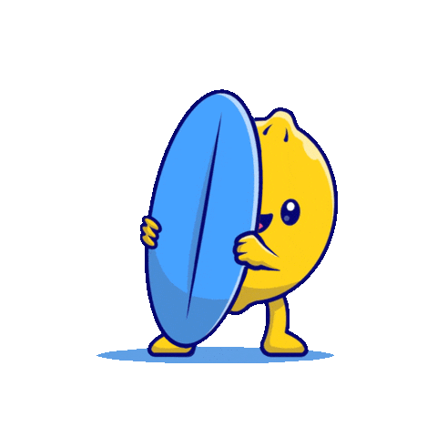 LemonWake giphyupload lemonwake lemon wake lemon with surfboard Sticker