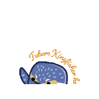 Kingfisher Halcyon Sticker by Yale-NUS College