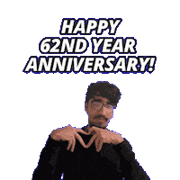 62 Year Anniversary Sticker