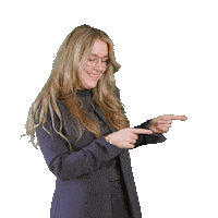 JTmediaNL woman smiling fingers point right Sticker