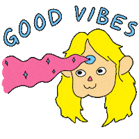 Good Vibes Sparkle Sticker by Sabrina Mellado