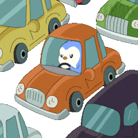 Driving Road Rage GIF by Pudgy Penguins