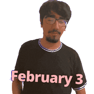 February 3 Sticker