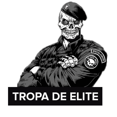 Tropa De Elite Caveirapreta Sticker by Black Skull USA