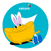 Gold Bunny Sticker by Digi