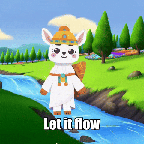 Wisdom Let It Flow GIF by Llamaozi