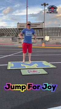 Excited Jump Around GIF by Tailgating Challenge