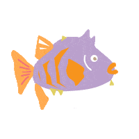 Sea Fish Sticker by Teaspoon studio