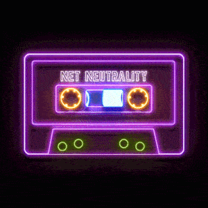 calexakis giphyupload neon cassette tape net neutrality GIF