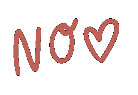 Huntertwallace no nope nah handwritten Sticker