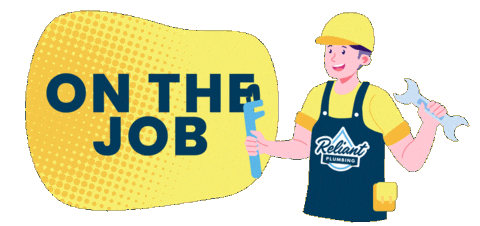 Working On The Job Sticker by Reliant Plumbing
