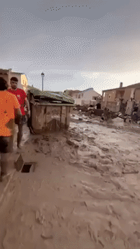 Spanish Town Covered in Mud After Deadly Flooding