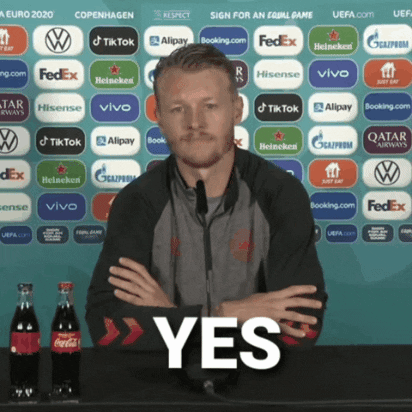 simonkjaergifs giphygifmaker giphygifmakermobile yes euro2020 GIF