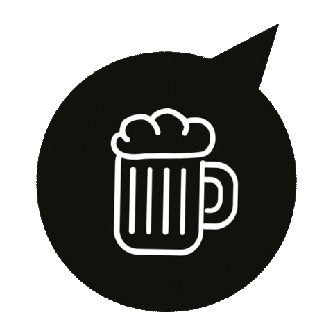 communicaziunch giphyupload beer black bubble Sticker