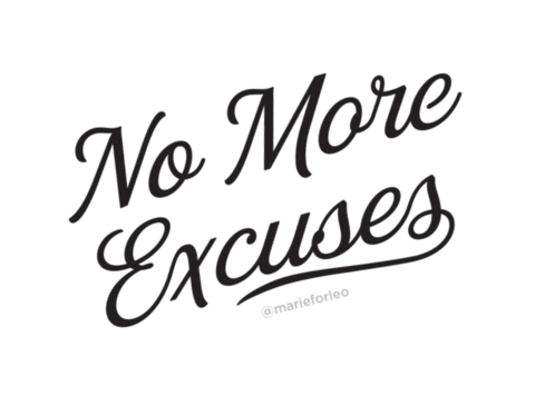 Excuses Sticker by Marie Forleo