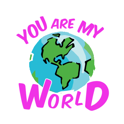 wu_cre8 love world earth love you Sticker
