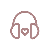 ByMissPluis music pink podcast headphone Sticker