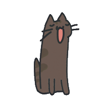 Cat Singing Sticker by bunny_is_moving