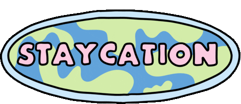 Holiday Staycation Sticker by Poppy Deyes