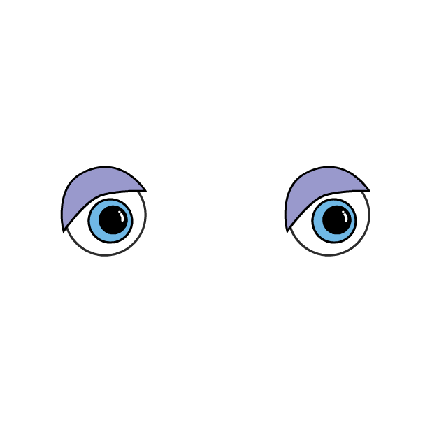 eyes watching Sticker by Carolyn Figel