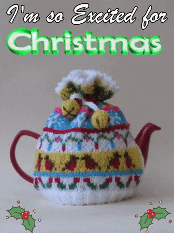 Im So Excited Merry Christmas GIF by TeaCosyFolk