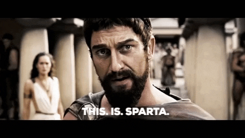 SanJoseStateSpartans giphygifmaker 300 sparta this is sparta GIF