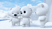 High Five Polar Bears GIF by YooHoo to the Rescue