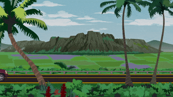 palm trees car GIF by South Park 