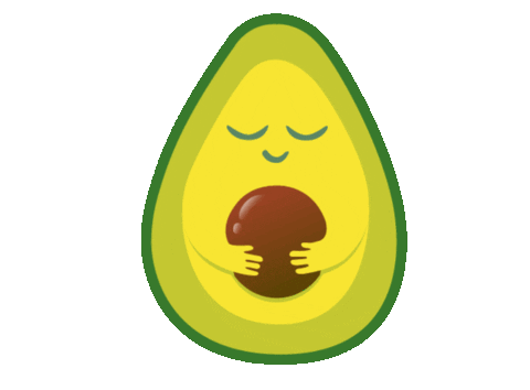 Sleepy Avocado Sticker by Palta Buena