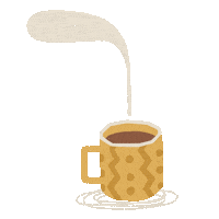 bananina coffee tea teacup steaming Sticker
