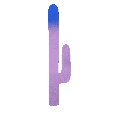 Cactus Gradient Sticker by emilylynndesign