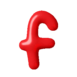 3D Letter Sticker