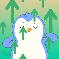 To The Moon Arrow GIF by Pudgy Penguins