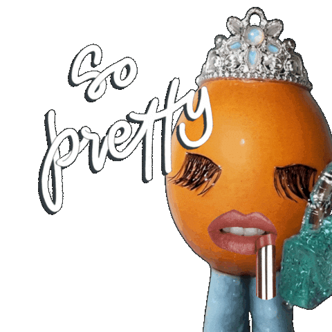 BaddieEgg wow queen diva lipstick Sticker