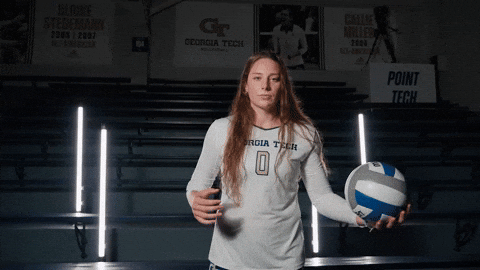 Georgia Tech Volleyball GIF by Georgia Tech Yellow Jackets